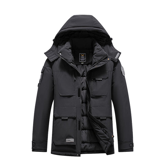 Herren Isolierter Field-Parka mit Kapuze, Mehrfach-Utility-Taschen und winddichter Shell Shop Nory