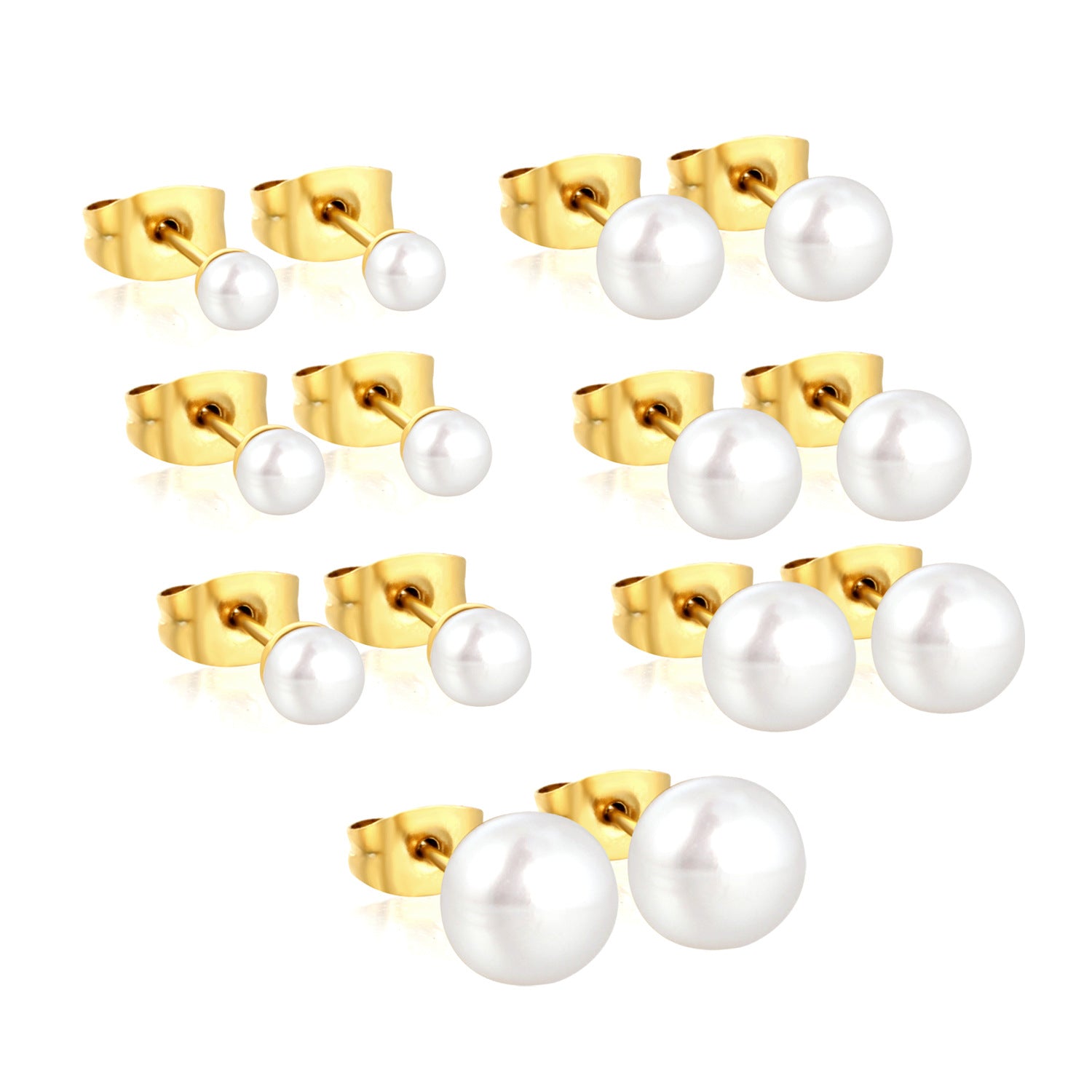 Damen Ohrstecker mit luxuriösen Perlen aus hochwertigem Edelstahl Shop Nory