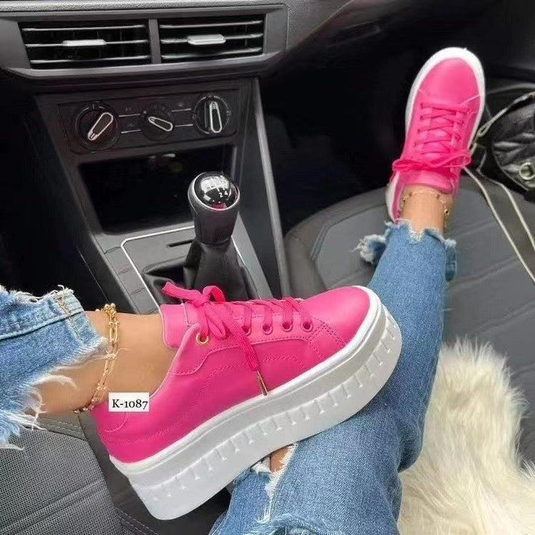 Damen Komfortable High-Top Sneakers mit trendiger Plateau-Sohle