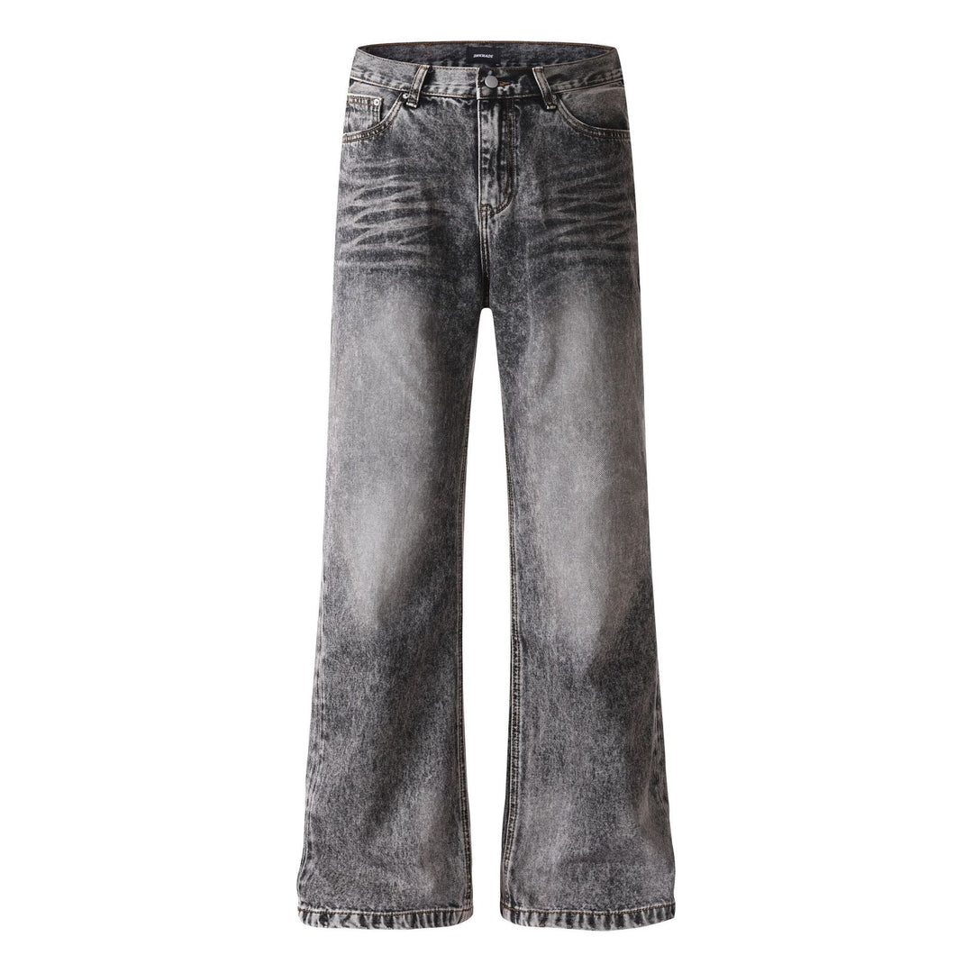 Damen weite Cropped-Jeans mit hoher Taille und Used-Effekt Shop Nory