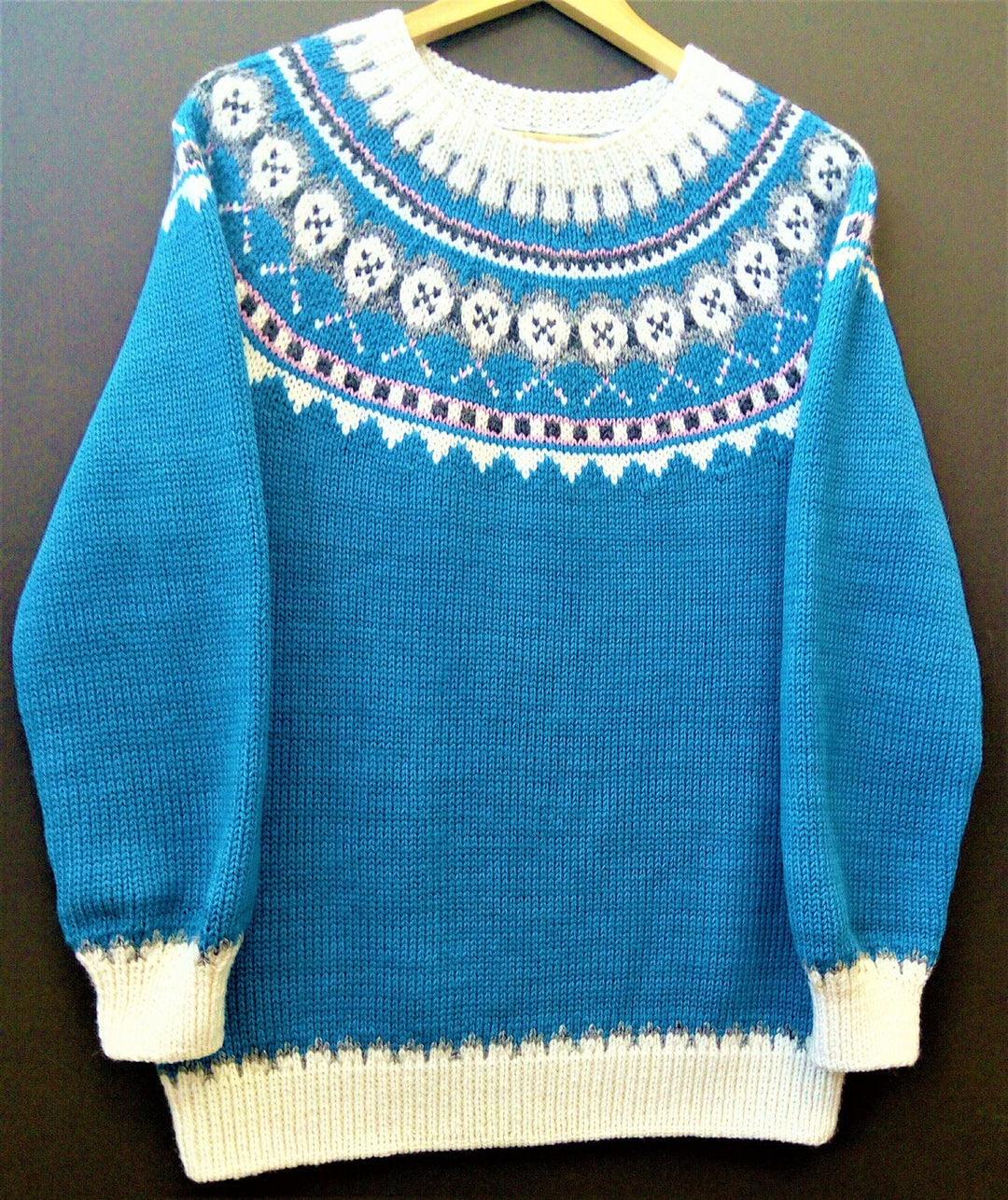 Damen nan Norwegerpullover aus Wollmix mit Rundhalsausschnitt und traditionellem Fair-Isle-Yoke Shop Nory