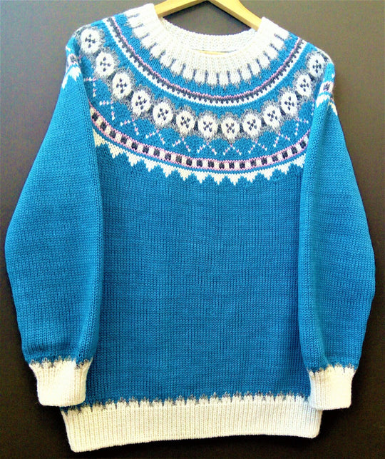 Damen nan Norwegerpullover aus Wollmix mit Rundhalsausschnitt und traditionellem Fair-Isle-Yoke Shop Nory