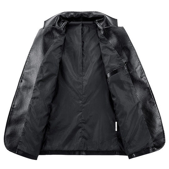 Herren Elegante Kunstlederjacke im klassischen Schnitt Shop Nory