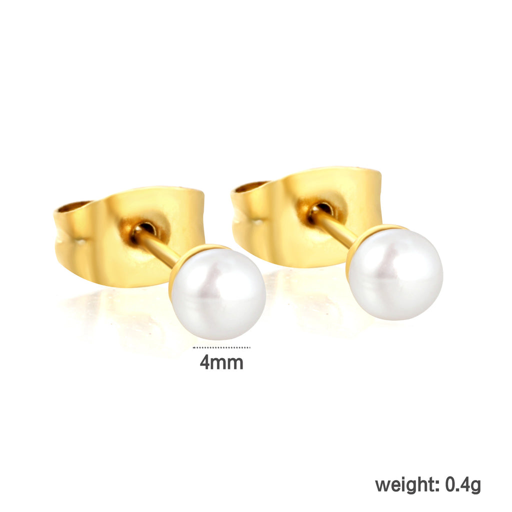 Damen Ohrstecker mit luxuriösen Perlen aus hochwertigem Edelstahl Shop Nory