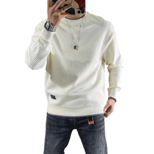 Herren Feinstrick-Ripppullover mit Rundhalsausschnitt und legerer Oversize-Passform Shop Nory