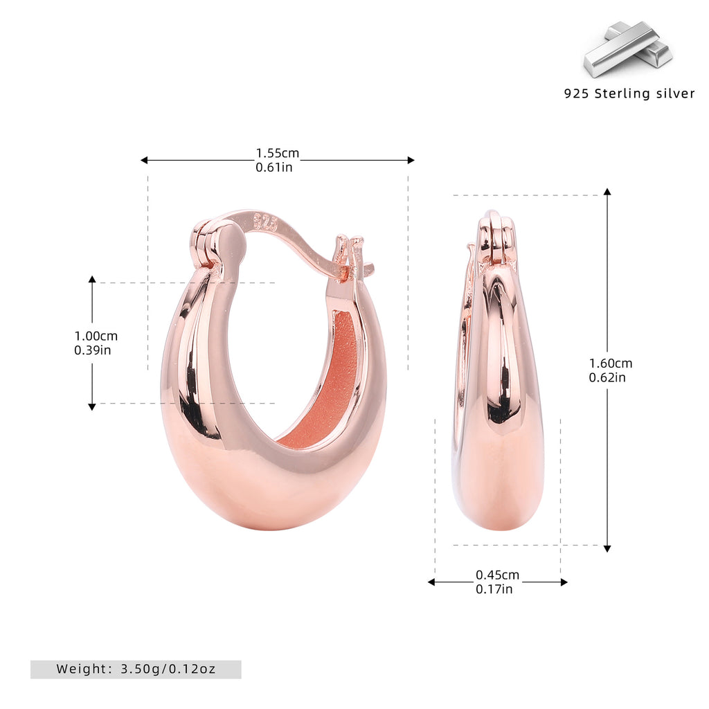 Damen Creolenohrringe aus hochwertigem 925 Sterling Silber mit modernem Design Shop Nory