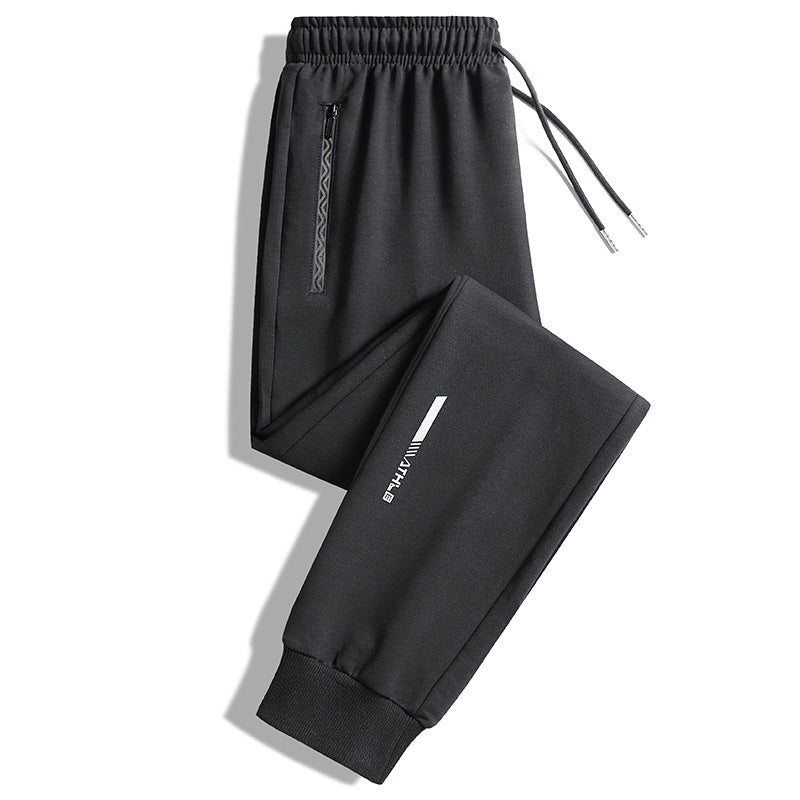 Herren Slim-Fit Performance-Jogginghose mit Reißverschlusstaschen, elastischem Bund und Bündchen Shop Nory