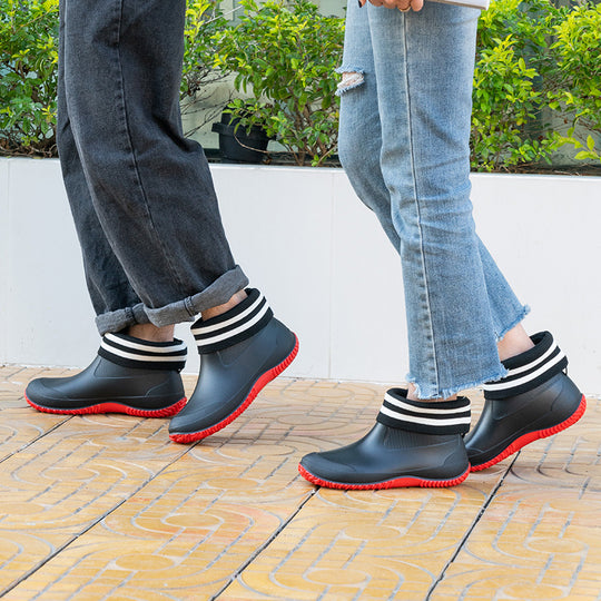 Herren Kurzschaftige wasserdichte Gummistiefelette mit griffiger Profilsohle Shop Nory