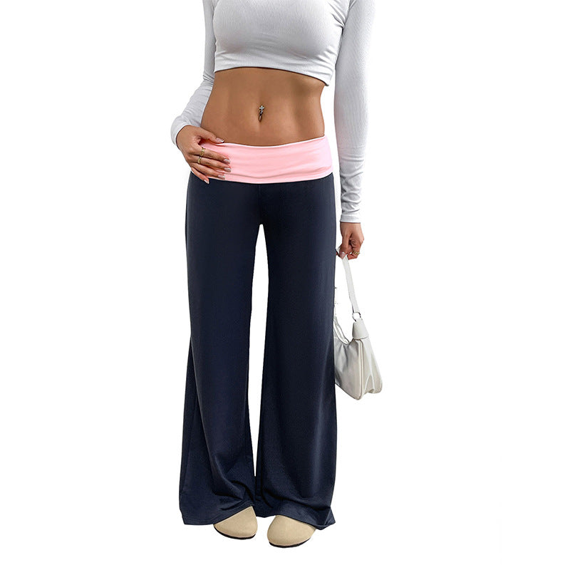 Damen Sportliche Freizeithose mit weitem Bein