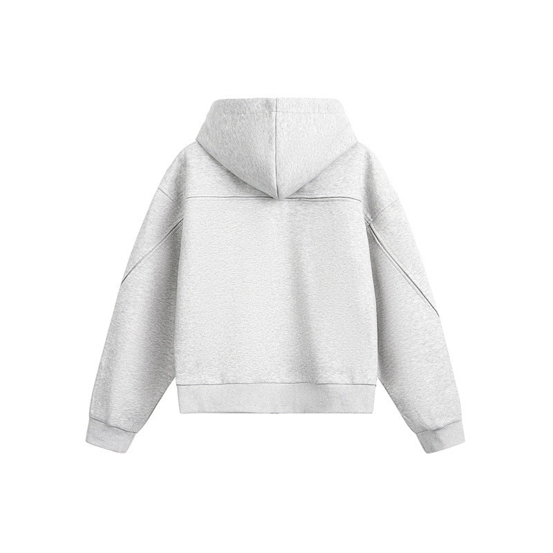 Unisex Oversize Kapuzen-Sweatjacke mit Reißverschluss und verdeckten Seitentaschen Shop Nory