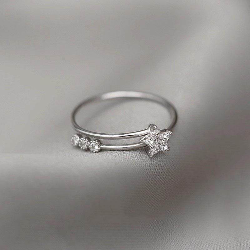 Damen filigree ring with sparkling zirconia stones Shop Nory
