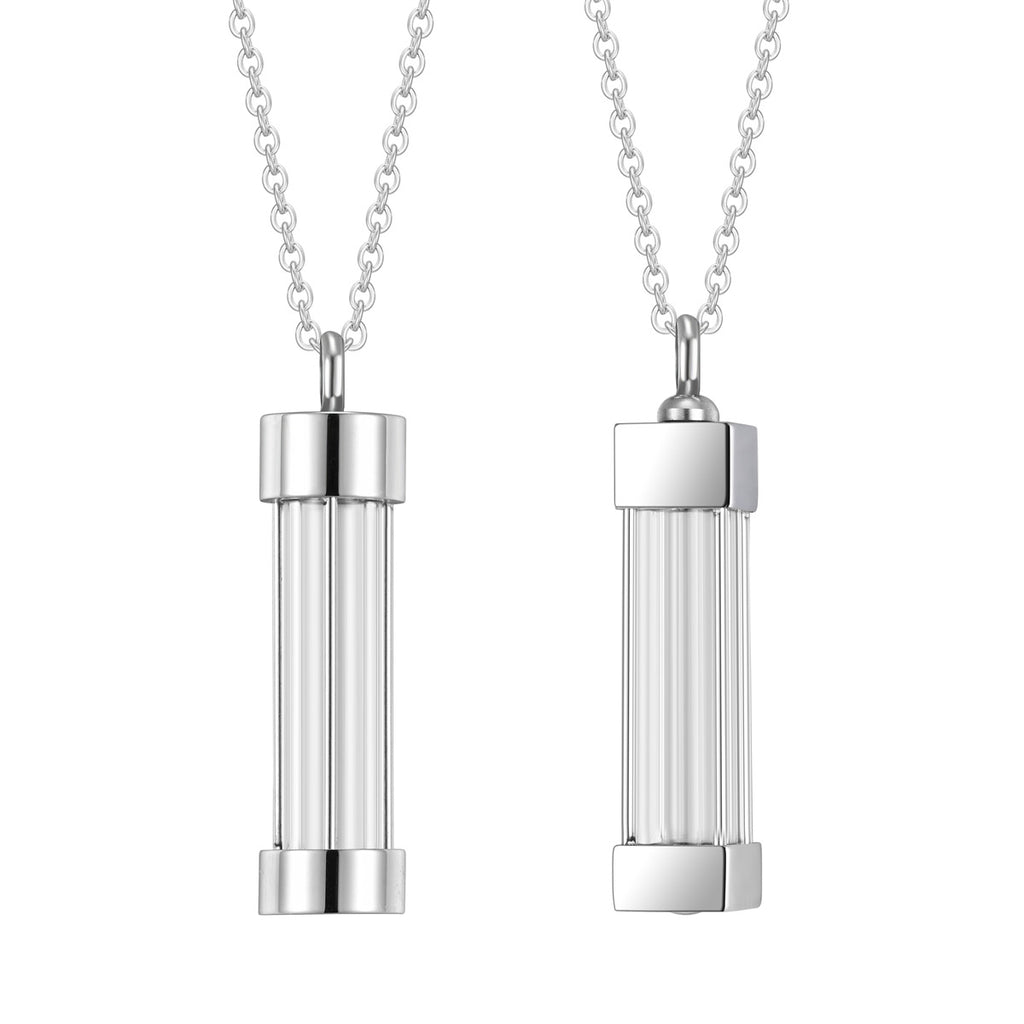 Damen Edelstahl Halskette mit modernem, asymmetrischen Pendelanhänger Shop Nory