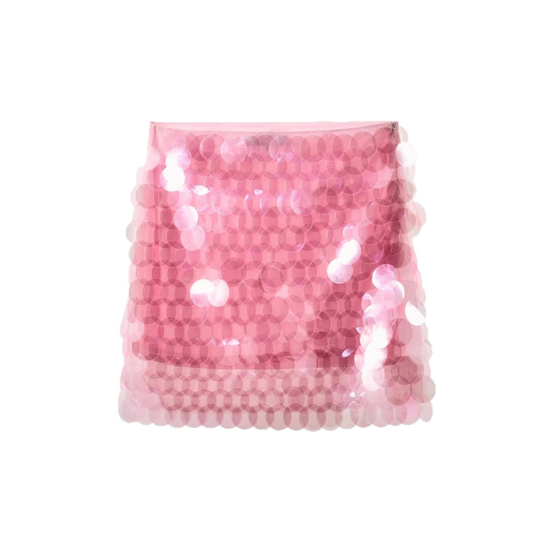 Damen Glitzernder Minirock mit schimmernden Pailletten und elastischem Bund