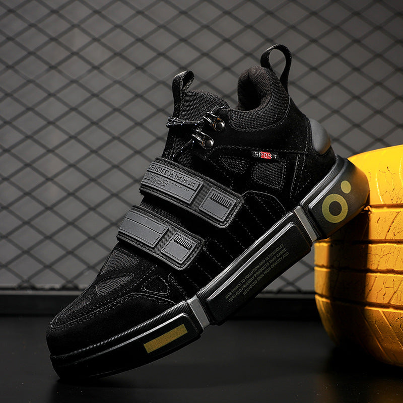Herren High-Top Chunky-Sneaker mit Doppel-Klettverschluss, gepolstertem Knöchelkragen und markanter Blocksohle Shopy Nory