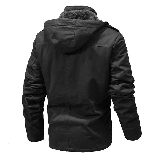 Herren wasserdichter Winterparka mit Kapuze, Thermofutter und Multifunktionstaschen Shop Nory