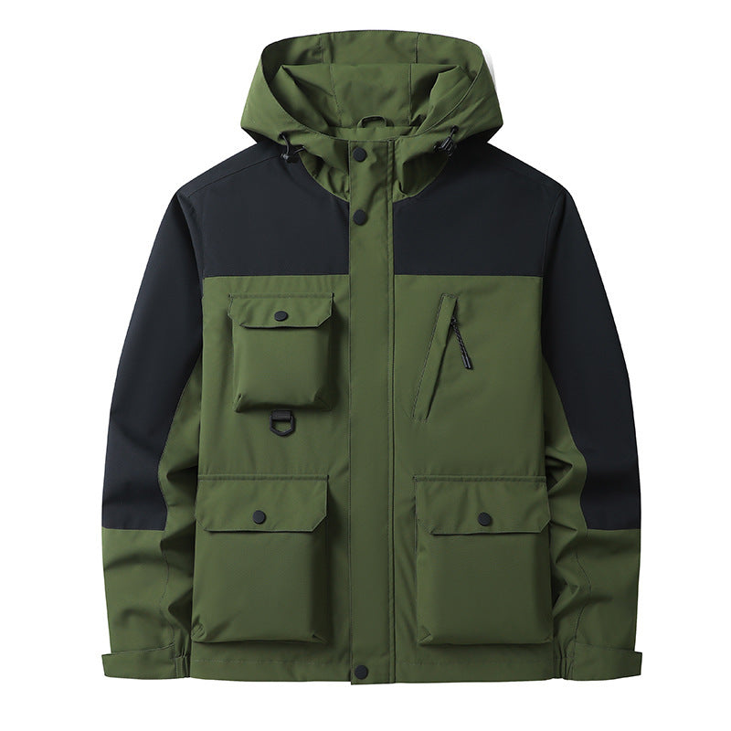 Herren Technische Utility-Fieldjacke mit Kapuze, Mehrfachtaschen und windabweisender Shell Shop Nory