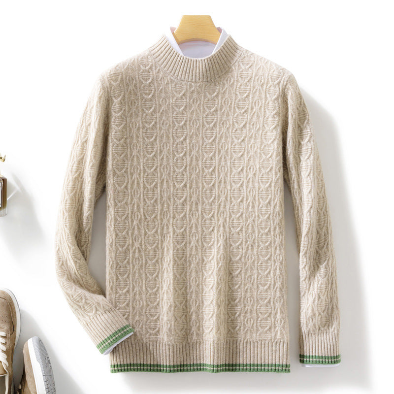 Damen Feinstrickpullover mit Zopfmuster, kurzem Stehkragen und gerippten Abschlüssen Shop Nory