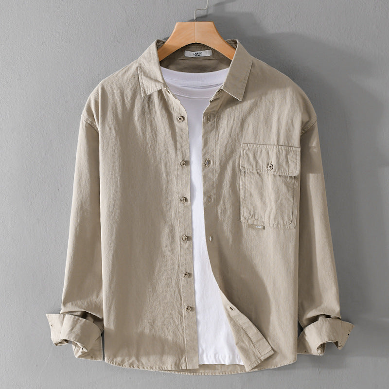 Herren Vielseitiges Baumwoll-Overshirt mit aufgesetzter Klappentasche und entspanntem Schnitt Shop Nory
