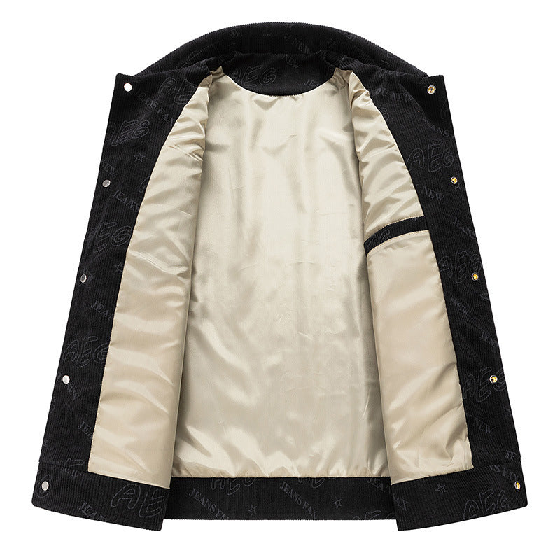Herren Lässige Cordjacke mit praktischem Druck Shop Nory