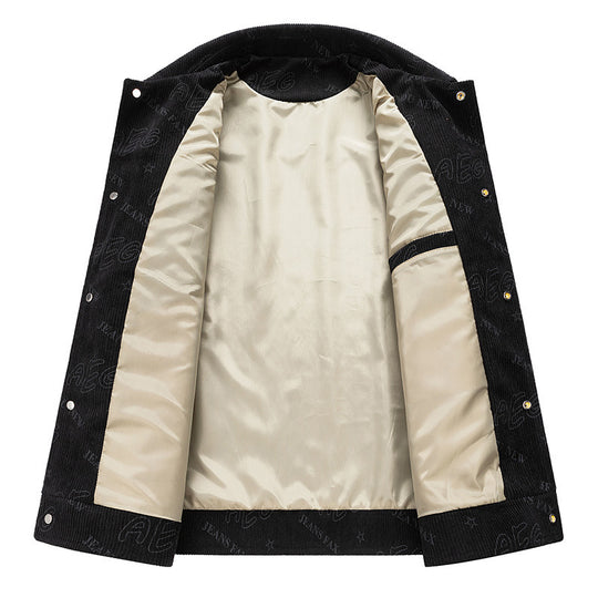 Herren Lässige Cordjacke mit praktischem Druck Shop Nory
