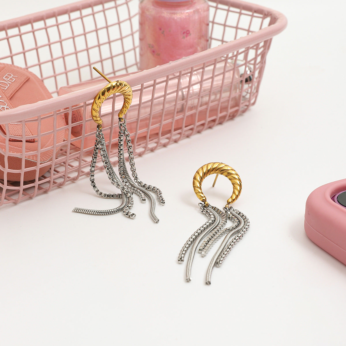 Damen modische Ohrhänger mit modischem Ketten-Design Shop Nory