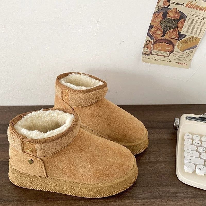 Damen Gefütterte Ankle‑Winterboots im Hausschuh‑Look mit Kunstfellfutter und rutschfester Profilsohle Shop Nory