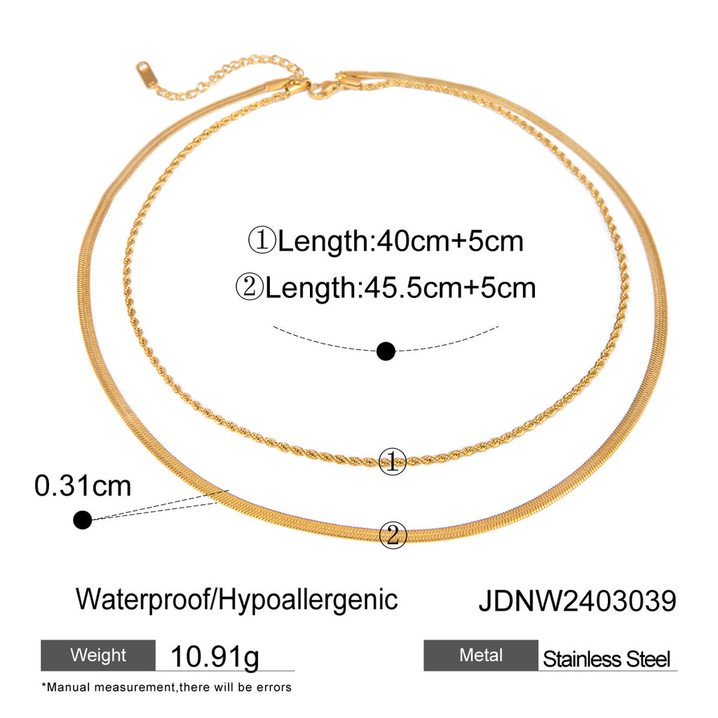 Damen Elegante und stilvolle Halskette aus hypoallergenem Edelstahl Shop Nory