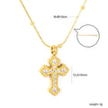 Damen Halskette mit funkelndem Kreuz-Anhänger aus hochwertigem Edelstahl und goldplattierter Oberfläche Shop Nory