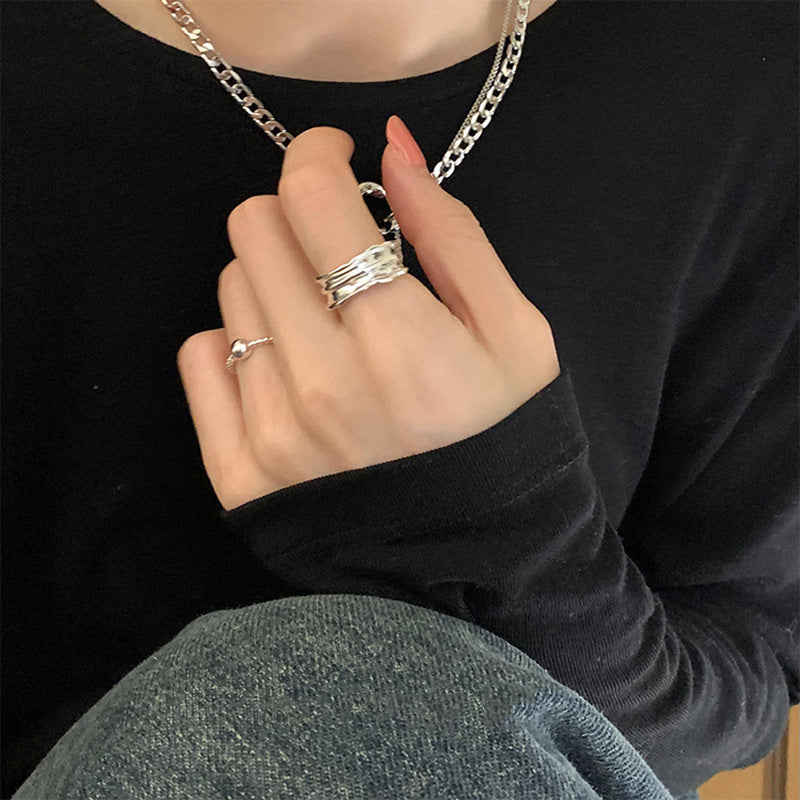 Damen Offener Ring mit inspirierendem Schriftzug Shop Nory