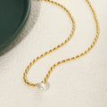 Damen elegante Halskette mit Perle Shop Nory