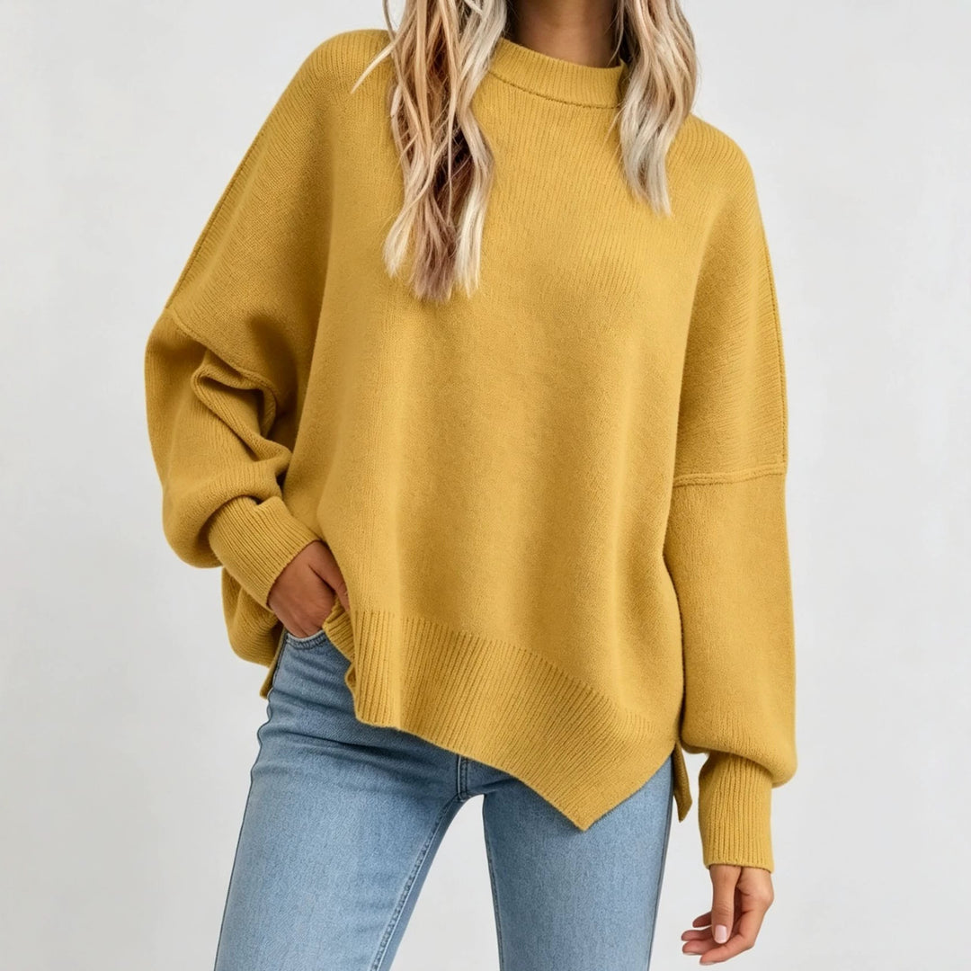 Damen Kastiger Feinstrickpullover mit asymmetrischem Zipfelsaum Shop Nory