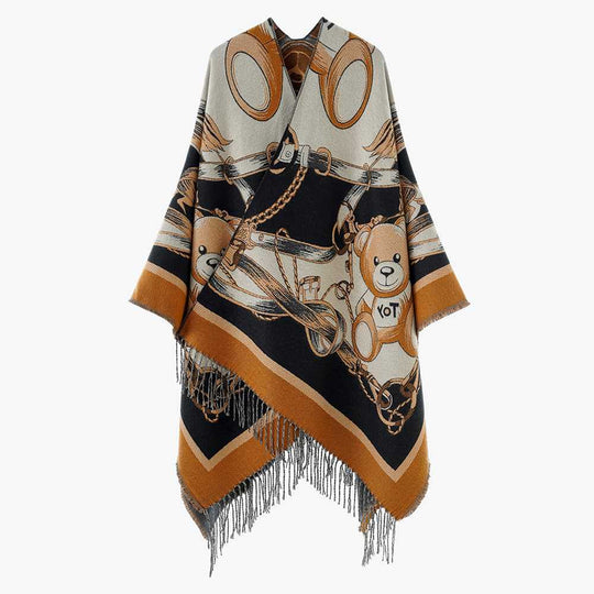Damen Jacquard‑Überwurf im Wandteppich‑Jacquard mit Fransensaum Shop Nory
