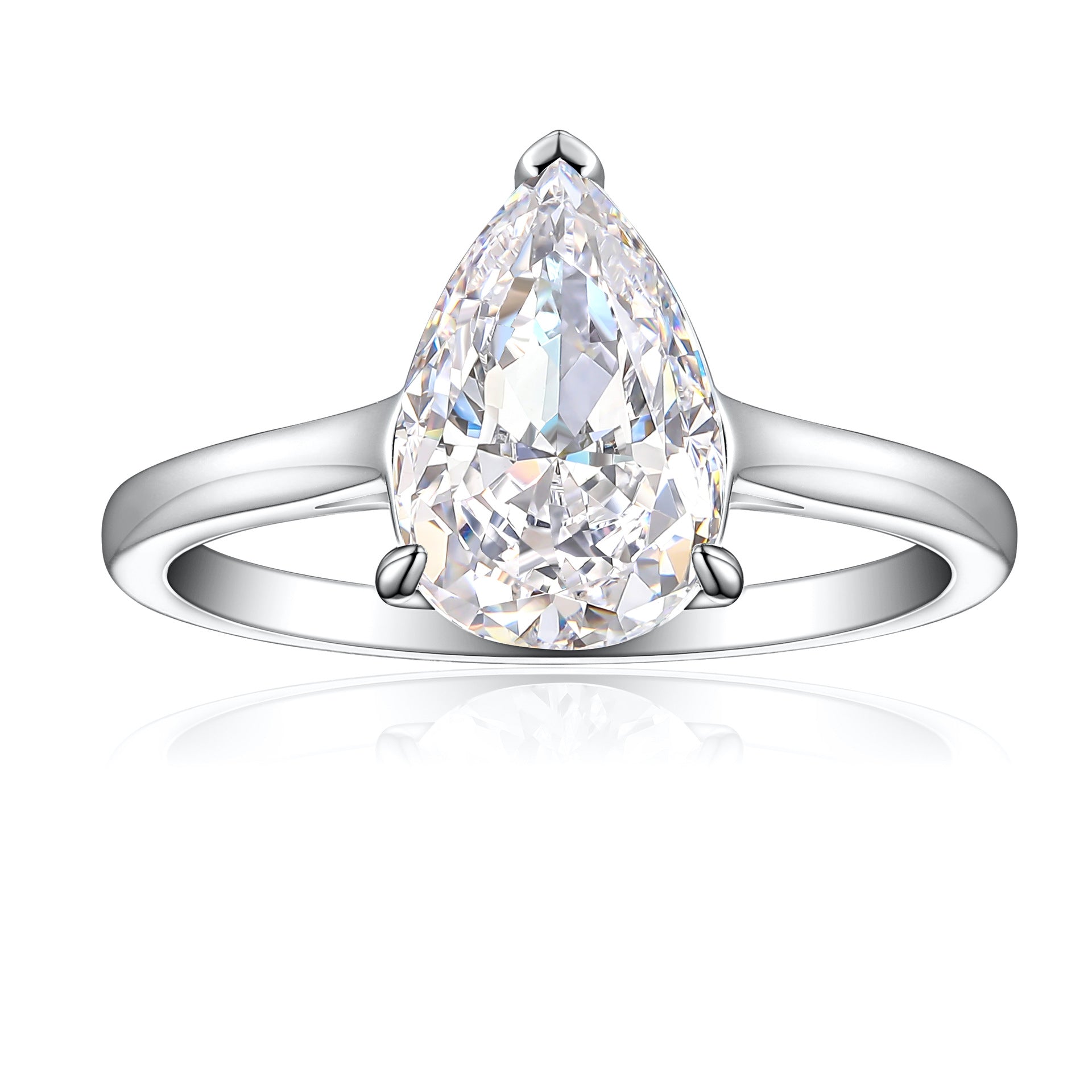 Damen extravagant gestalteter Ring mit tropfenförmigem Edelstein Shop Nory