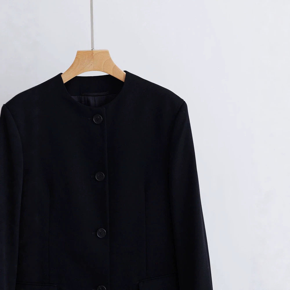 Damen Modischer Blazer mit einfachem Kragen Shop Nory