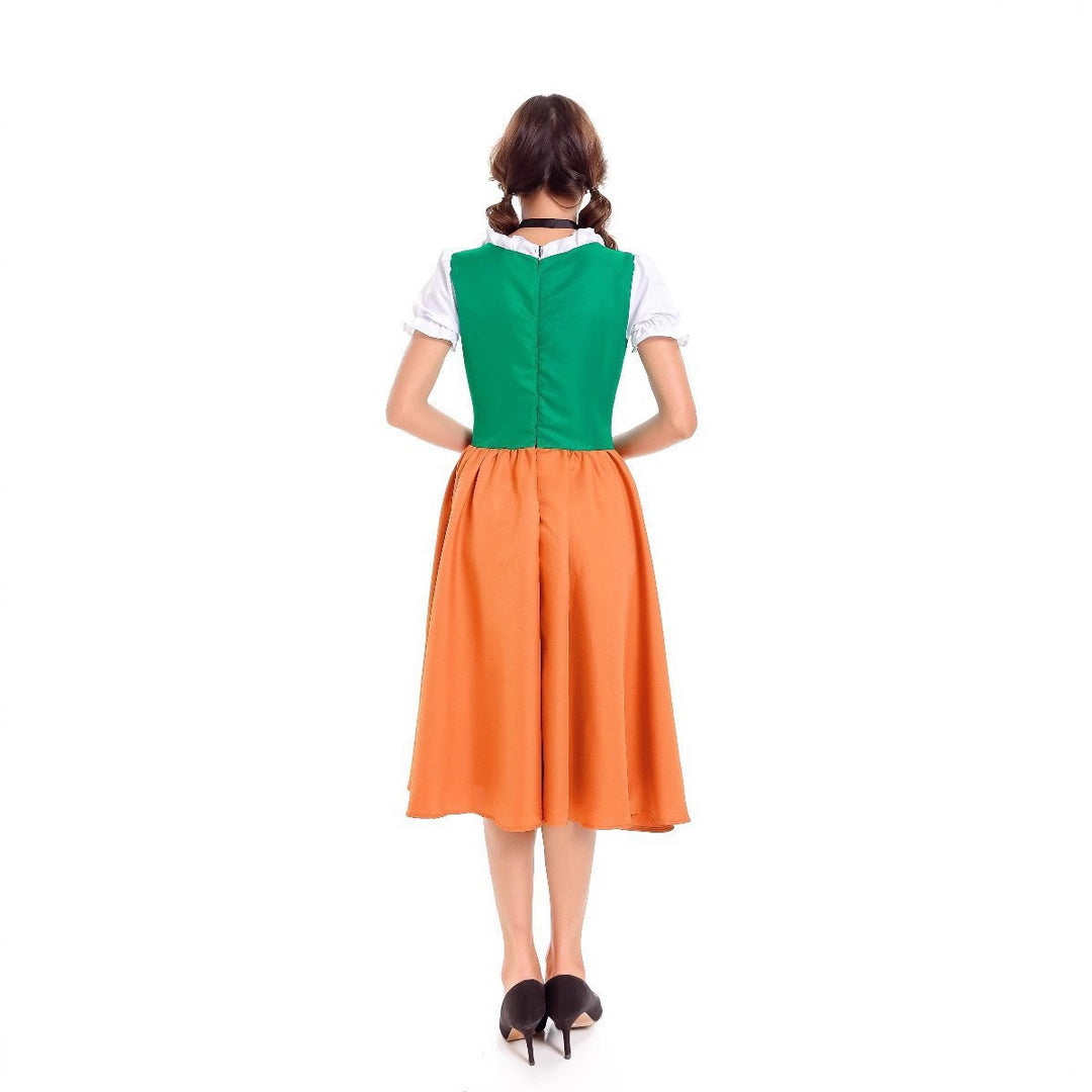 Damen nan traditionelles Dirndlkleid mit Schürze und geschnürtem Mieder Shop Nory