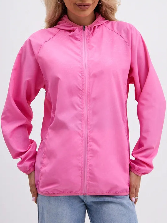 Damen Leichte Sportjacke mit Kapuze