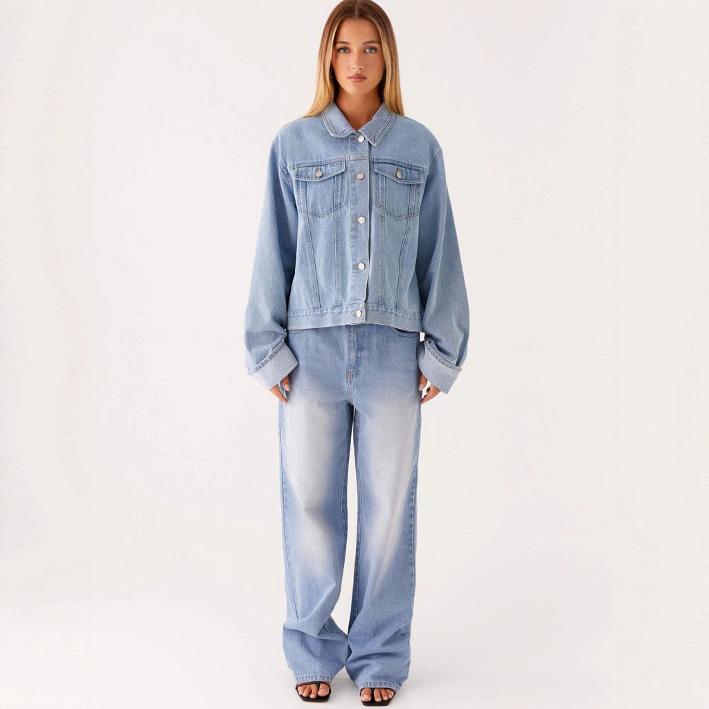 Damen Jeansjacke Damen Oversize
