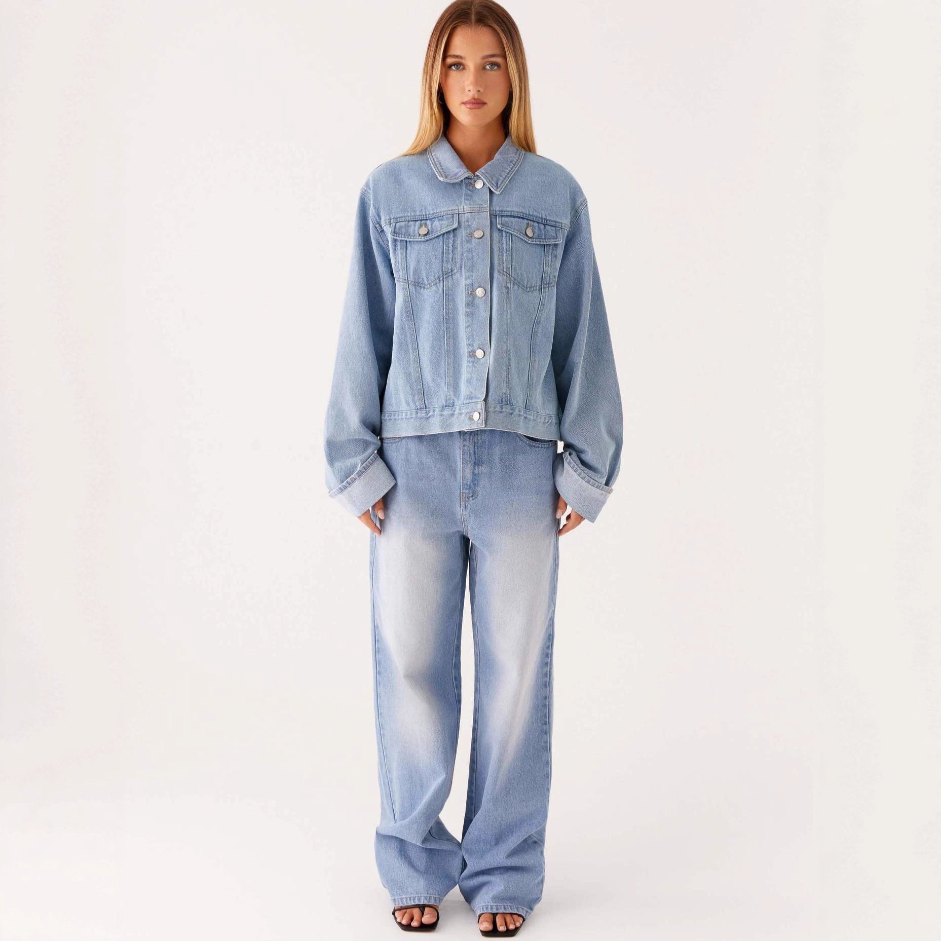 Damen Jeansjacke Damen Oversize