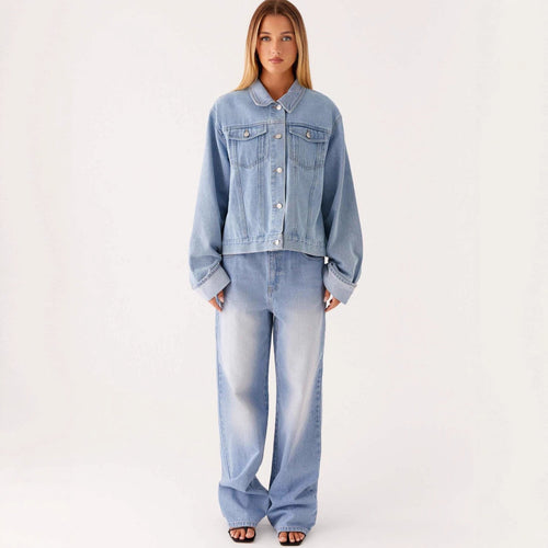 Damen Jeansjacke Damen Oversize