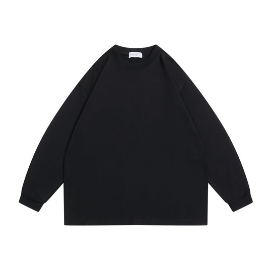 Unisex Oversize-Langarmshirt aus schwerer Baumwollmischung mit Rundhalsausschnitt und gerippten Bündchen Shop Nory