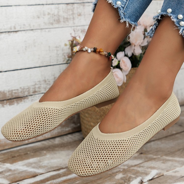 Damen atmungsaktive Flatschuhe mit luftiger Struktur