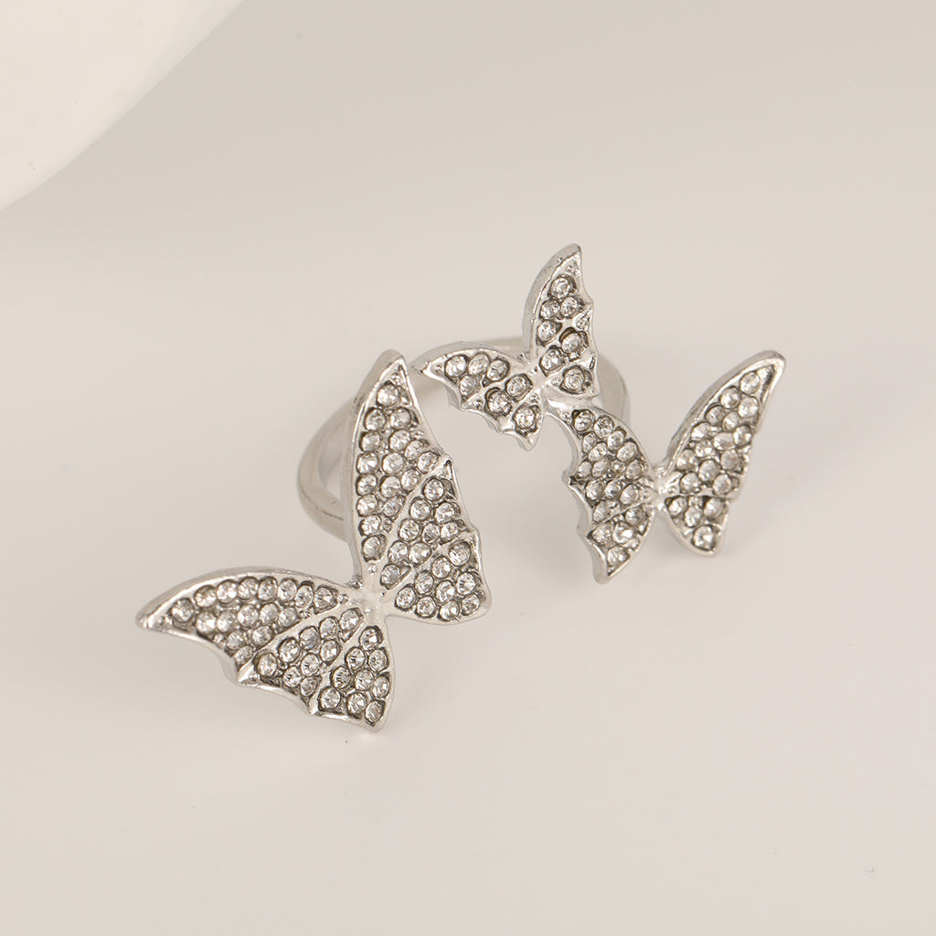 Damen Ring-Set mit funkelnden Schmetterlingsdesigns Shop Nory