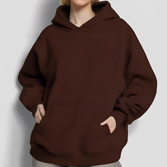 Damen nan oversized Kapuzenpullover mit Kängurutasche, French-Terry Innenfutter und überschnittener Schulter Shop Nory