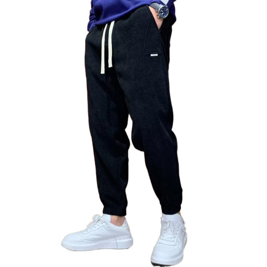 Herren Lockere Cord-Jogginghose mit elastischem Bund und Kordelzug Shop Nory