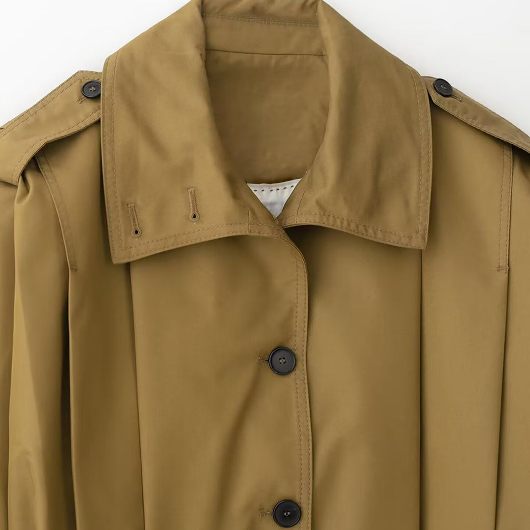 Damen Cropped Blusenjacke mit Hemdkragen und Schulterriegeln Shop Nory