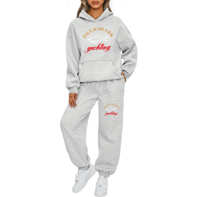 Damen oversized Hoodie und Jogginghose Set mit Kapuze Kängurutasche und gerippten Bündchen Shop Nory