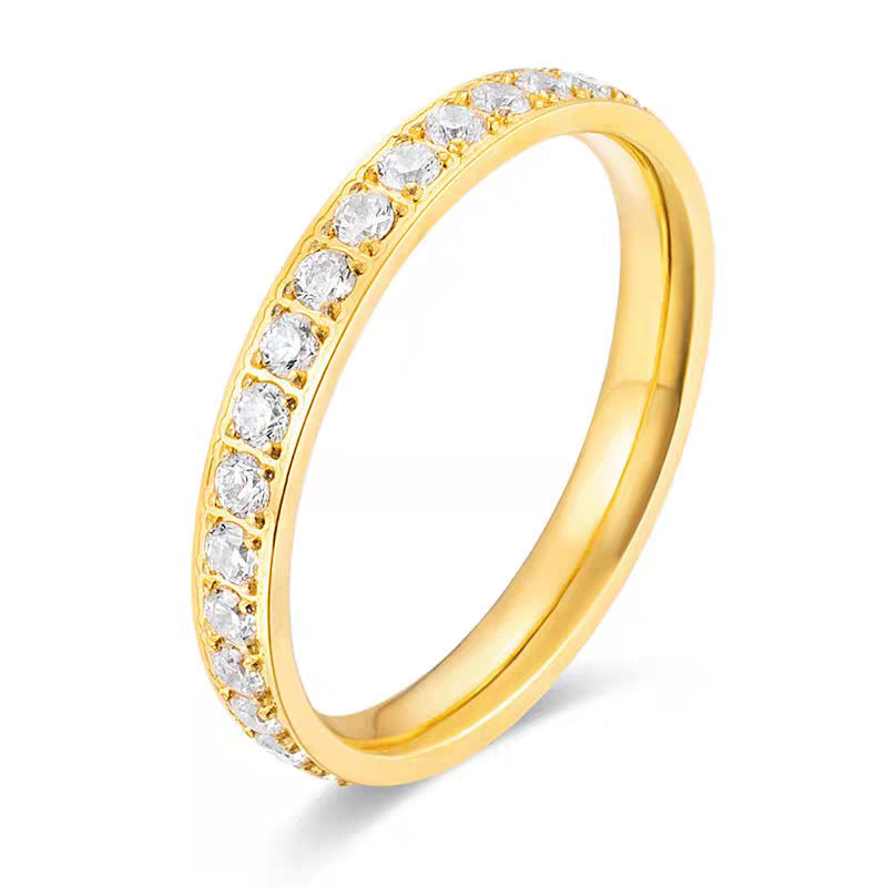 Damen Diamant-besetzter Ewigkeit Band Ring Shop Nory