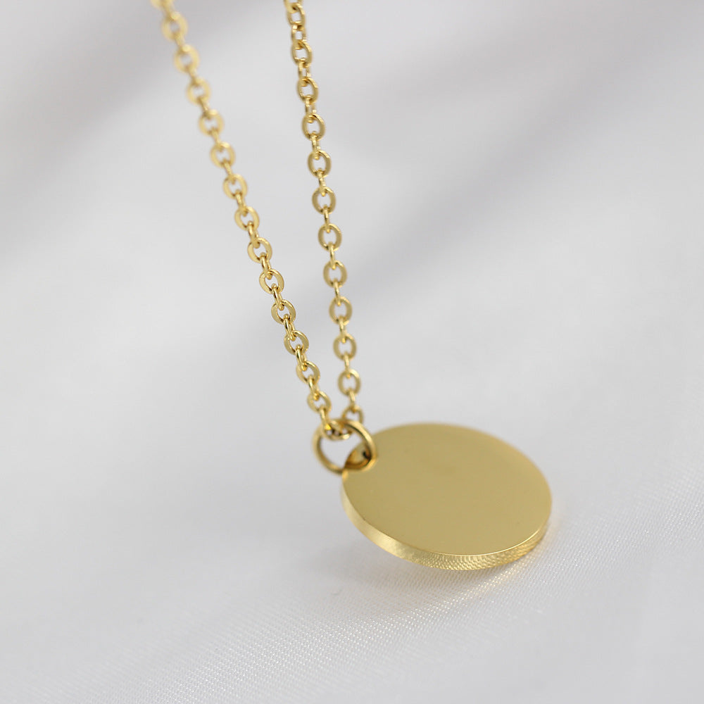 Damen Halskette mit gravierbarem, filigranen Anhänger Shop Nory