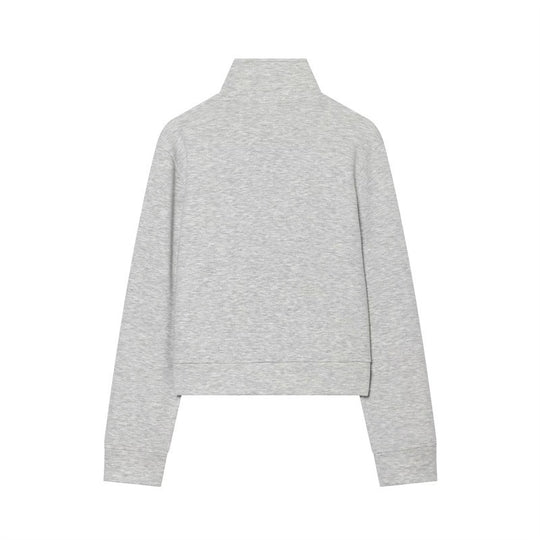 Damen Kurze Sweatjacke im Military-Stil mit Stehkragen und Zierknopfdetails Shop Nory