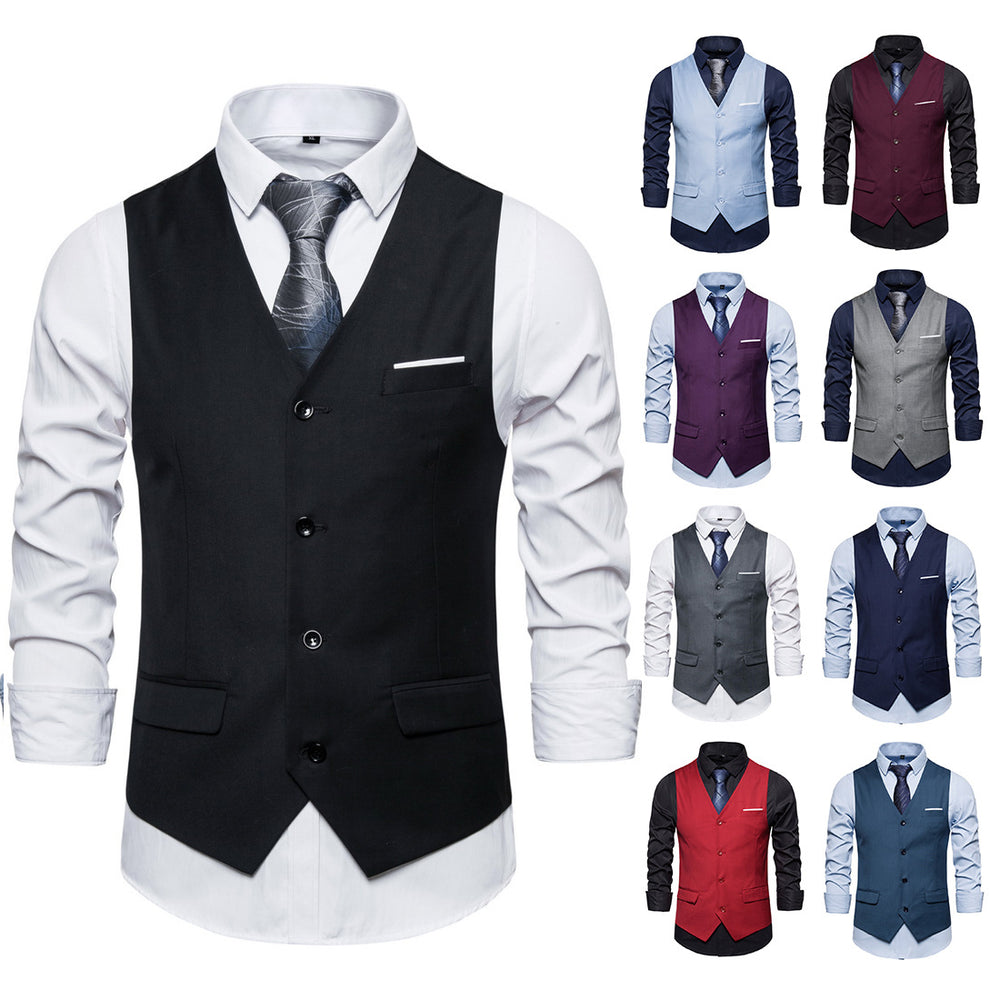 Herren Anzugweste in tailliertem Slim-Fit mit V‑Ausschnitt und Pattentaschen Shop Nory